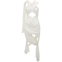 jw anderson robe mi-longue à design drapé - blanc