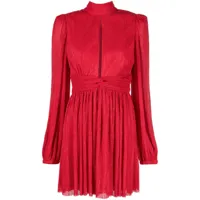 rebecca vallance robe courte samantha à design plissé - rouge