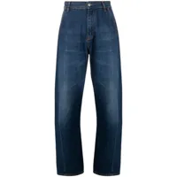 victoria beckham jean taille-haute à coupe ample - bleu