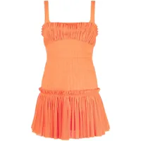acler robe courte plissée dartnell - orange
