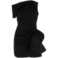 acler robe courte eddington à design drapé - noir