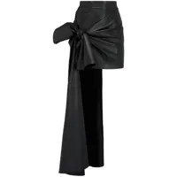 alexander mcqueen minijupe drapée à détail noué - noir