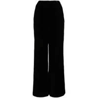 ulla johnson pantalon veronica en velours à coupe ample - noir