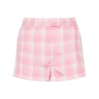 msgm checked mini shorts - rose