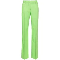 msgm pantalon de costume à coupe droite - vert