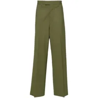 msgm pantalon de costume à coupe droite - vert