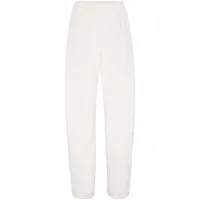 brunello cucinelli pantalon droit à plis marqués - blanc