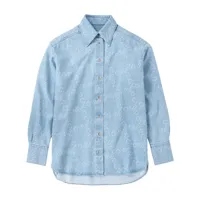 closed chemise en jean à logo imprimé - bleu