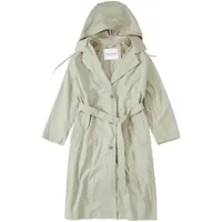 closed hooded belted trench coat - tons neutres