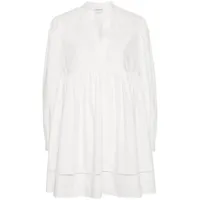 claudie pierlot robe courte à design plissé - blanc