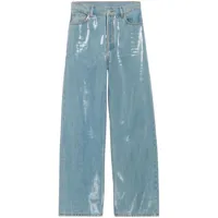 claudie pierlot jean jean with claude à effet pailleté - bleu