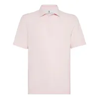 brunello cucinelli chemise en coton à boutonnière - rose