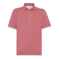 brunello cucinelli chemise en coton à boutonnière - rouge