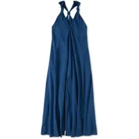 closed robe nouée à col v - bleu