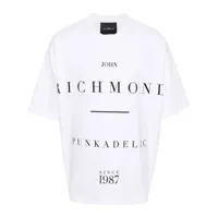 john richmond t-shirt à logo imprimé - blanc