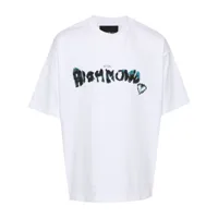 john richmond t-shirt en coton à logo imprimé - blanc