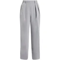 staud pantalon droit à design plissé - gris