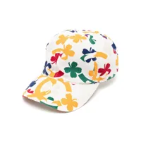 chanel pre-owned casquette à motif lucky clover (années 2000) - blanc