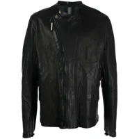 isaac sellam experience veste en cuir à détails de zips - noir