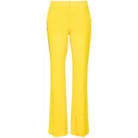 moschino pantalon de costume à coupe droite - jaune