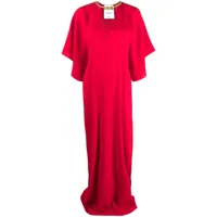 moschino robe longue à idétail de chaîne - rouge