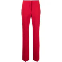 moschino pantalon de tailleur à plis marqués - rouge