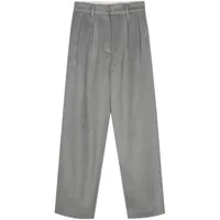 rokh pantalon ample à pinces - gris