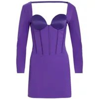 retrofete robe-corset veronica à coupe courte - violet