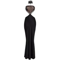 retrofete robe longue lucie à découpes - noir
