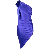michelle mason robe courte à design asymétrique - bleu