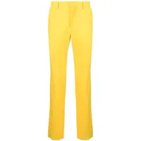 moschino pantalon de costume taille basse - jaune