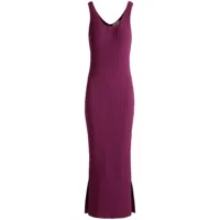 bally robe mi-longue à plaque logo - violet