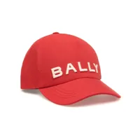 bally casquette à logo brodé - rouge