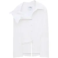 courrèges chemise modular à design asymétrique - blanc