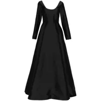 bernadette robe longue à taille empire - noir