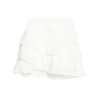 maje short en coton à broderie anglaise - blanc
