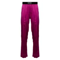 tom ford bas de pyjama à logo appliqué - violet