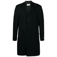 mm6 maison margiela manteau en laine à simple boutonnage - noir