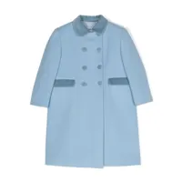 siola manteau à bordure en velours - bleu