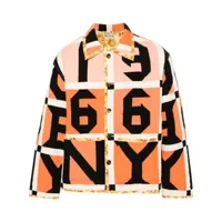 bode veste matelassée letter block à design colour block - orange