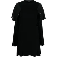 kiko kostadinov robe courte horsebow à design superposé - noir