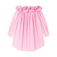 az factory robe courte theodora à volants - rose