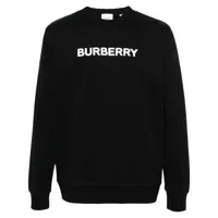 burberry sweat en coton à logo imprimé - noir