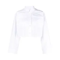 remain t-shirt en coton biologique à coupe crop - blanc