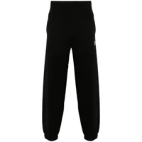 kenzo pantalon de jogging à logo brodé - noir