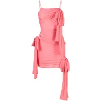 blumarine robe courte à design asymétrique - rose