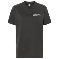 sporty & rich t-shirt en coton à logo brodé - gris