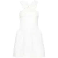 shushu/tong robe courte à détail de nœud - blanc