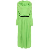 batsheva robe longue river à design drapé - vert