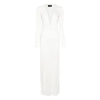 louisa ballou robe longue helios - blanc